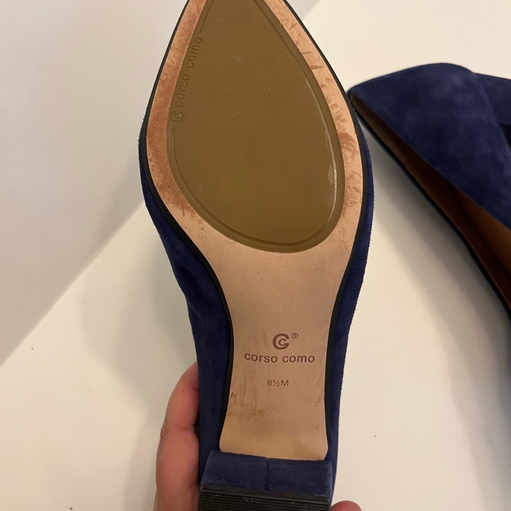 Corso Como Ryanna Classic Suede Pumps 8.5 navy blue - Picture 7 of 7
